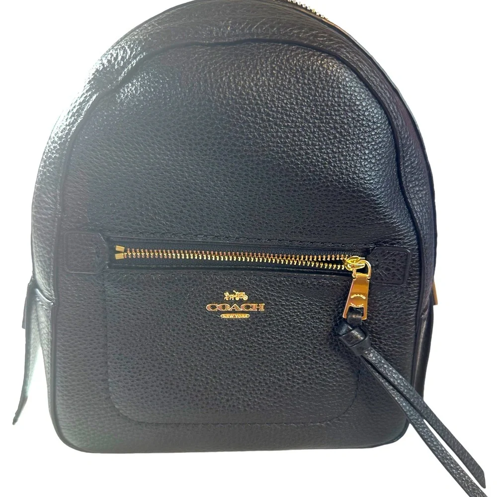 COACH - NWOT Black Leather Backpack/Crossbody. - Picture 3 of 7